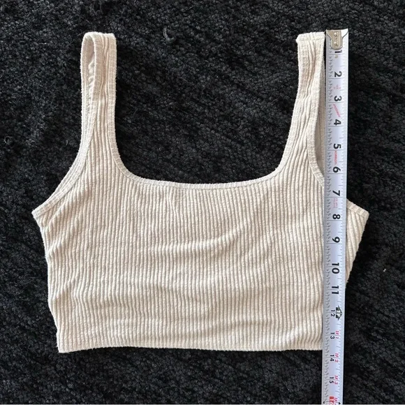 A&F Tap Bandeau Tank Top | Matching Shorts Available | Ribbed and Lined - Picture 7 of 8